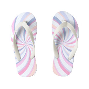 Wirbel Pink Blue Peach Kinderbadesandalen