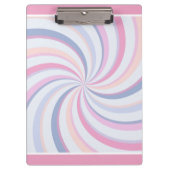 Wirbel Pink Blue Peach Klemmbrett (Vorderseite)