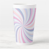 Wirbel Pink Blue Peach Milchtasse (Vorderseite)