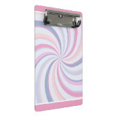 Wirbel Pink Blue Peach Mini Klemmbrett (Schrägansicht)