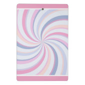 Wirbel Pink Blue Peach Mini Klemmbrett (Rückseite)