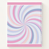 Wirbel Pink Blue Peach Notizblock (Rückseite)