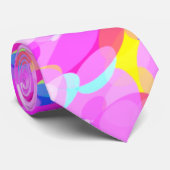 Wirbel Pink Bright Bold fröhlich Neck Tie Krawatte (Gerollt)