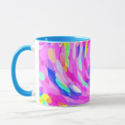 Wirbel Pink Bright Fett fröhliche Farben Tasse (Links)
