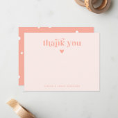 Wirbel Retro Vielen Dank, dass Sie das Herz blau r Mitteilungskarte (Vorderseite/Rückseite Beispiel)