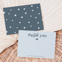 Wirbel Retro Vielen Dank, Herz Steel Blue