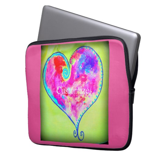 Wirbel rosa Herz Thunder_Cove Laptopschutzhülle (Vorderseite Links)