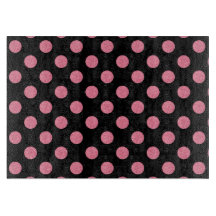 Wirbel rosa Polka-Punkte auf schwarzem Hintergrund