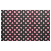 Wirbel rosa Polka-Punkte auf schwarzem Hintergrund Stoff (Fat Quarter (45,7 x 55,9 cm))