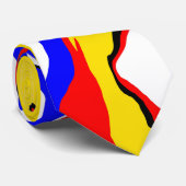 Wirbel rot, gelb, schwarz, blau und grün krawatte (Gerollt)