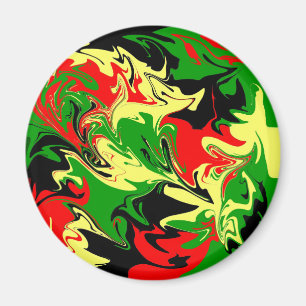 Wirbel rot, gelb, schwarz und grün magnet