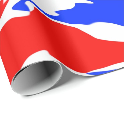 Wirbel Rot, Weiß und Blau Geschenkpapier (Rolleneckpunkt)