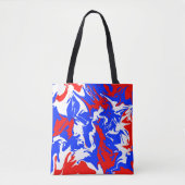 Wirbel Rot, Weiß und Blau Tasche (Vorderseite)