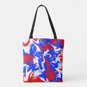 Wirbel Rot, Weiß und Blau Tasche (Rückseite)