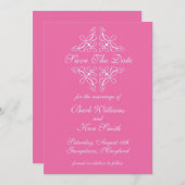 Wirbel Save the Date in Candy Pink (Vorne/Hinten)