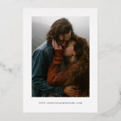 Wirbel Save the Date klassische Typografie Folieneinladung (Rückseite)