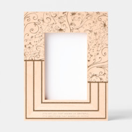 Wirbel Schnörkel Lines Unique 4x6P Dankbarkeit Geätzte Rahmen