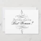 Wirbel Schwarz-Weiß-Künstlerisch beste weibliche E Einladung (Vorderseite)