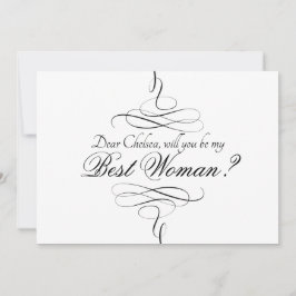 Wirbel Schwarz-Weiß-Künstlerisch beste weibliche E Einladung