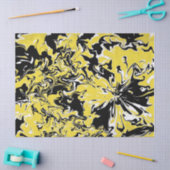 Wirbel Schwarz, Weiß und Gelb Seidenpapier (Basteln)