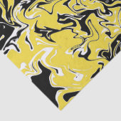 Wirbel Schwarz, Weiß und Gelb Seidenpapier (Detail)