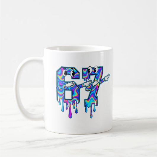 Wirbel Sechs Sieben Dab Tröpfeln 6 7 Dabbing Meme Kaffeetasse (Links)