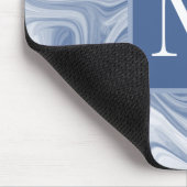 Wirbel Slate Blue Abstrakt Mousepad (Ecke)