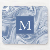 Wirbel Slate Blue Abstrakt Mousepad (Vorne)