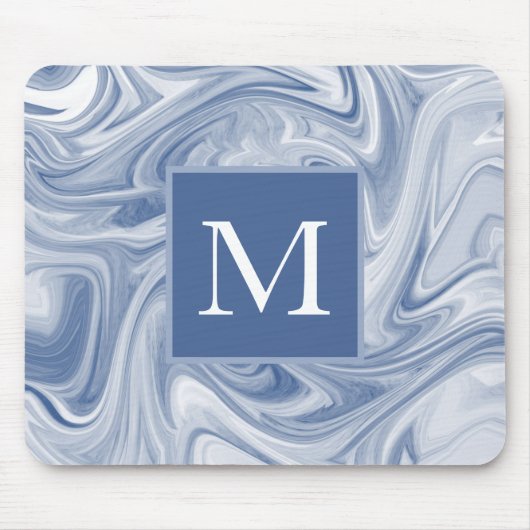 Wirbel Slate Blue Abstrakt Mousepad (Vorne)