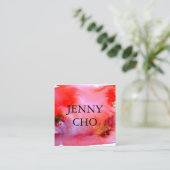 Wirbel & Splash Aquarellkarte Quadratische Visitenkarte (Stehend Vorderseite)