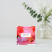 Wirbel & Splash Aquarellkarte Quadratische Visitenkarte (Stehend Vorderseite)