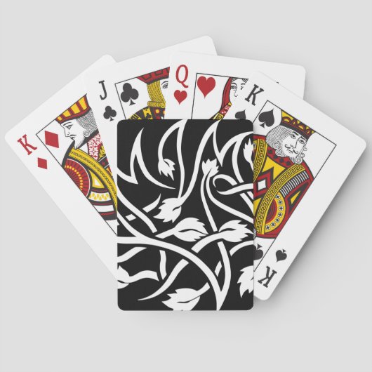 Wirbel Tattoo white Playing Cards Spielkarten (Rückseite)