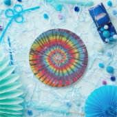Wirbel-Tie-Dye Pappteller (Party)