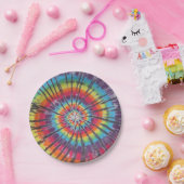 Wirbel-Tie-Dye Pappteller (Party)