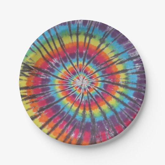 Wirbel-Tie-Dye Pappteller (Vorderseite)