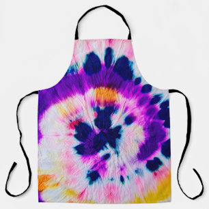 Wirbel-Tie-Dye. Regenbogen-Stoff-Tie-Dye. Boho-Mod Schürze