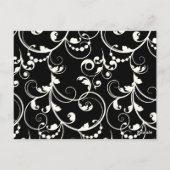 Wirbel Tischnummer Postkarte (Fushia Rahmen) (Rückseite)