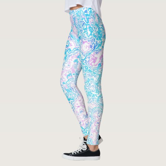 Wirbel Trippy Groovy Hippie Boho Funky Marble Leggings (Links)