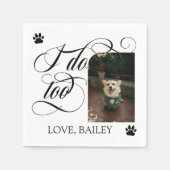 Wirbel tue ich zu Foto und Paws Hochzeit Serviette (Vorderseite)