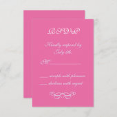 Wirbel UAWG in Candy Pink RSVP Karte (Vorne/Hinten)