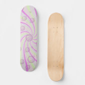 Wirbel und Blasen Rosa Skateboard (Vorderseite)