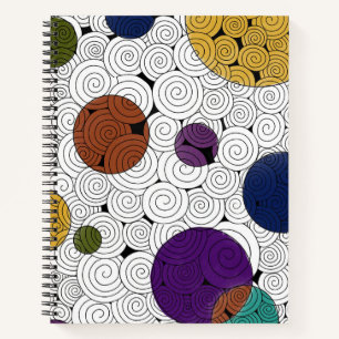 Wirbel und Circles-Notebook Notizblock