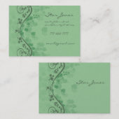 Wirbel und Klee und Kleeblätter Galore Visitenkarte (Vorne/Hinten)