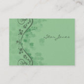 Wirbel und Klee und Kleeblätter Galore Visitenkarte (Rückseite)