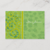 Wirbel und Klee und Kleeblätter Galore Visitenkarte (Rückseite)