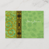 Wirbel und Klee und Kleeblätter Galore Visitenkarte (Rückseite)