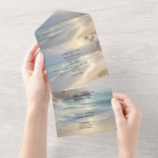 Wirbel und Schmetterlinge All In One Einladung (Abreißen)