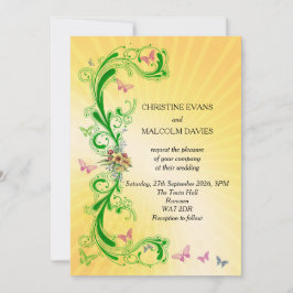 Wirbel und Schmetterlinge Einladung