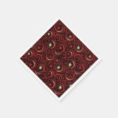 Wirbel und Schneeflocken Rot und Gold Serviette (Ecke)