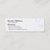 Wirbel und Skriptvorlage Mini Visitenkarte (Rückseite)